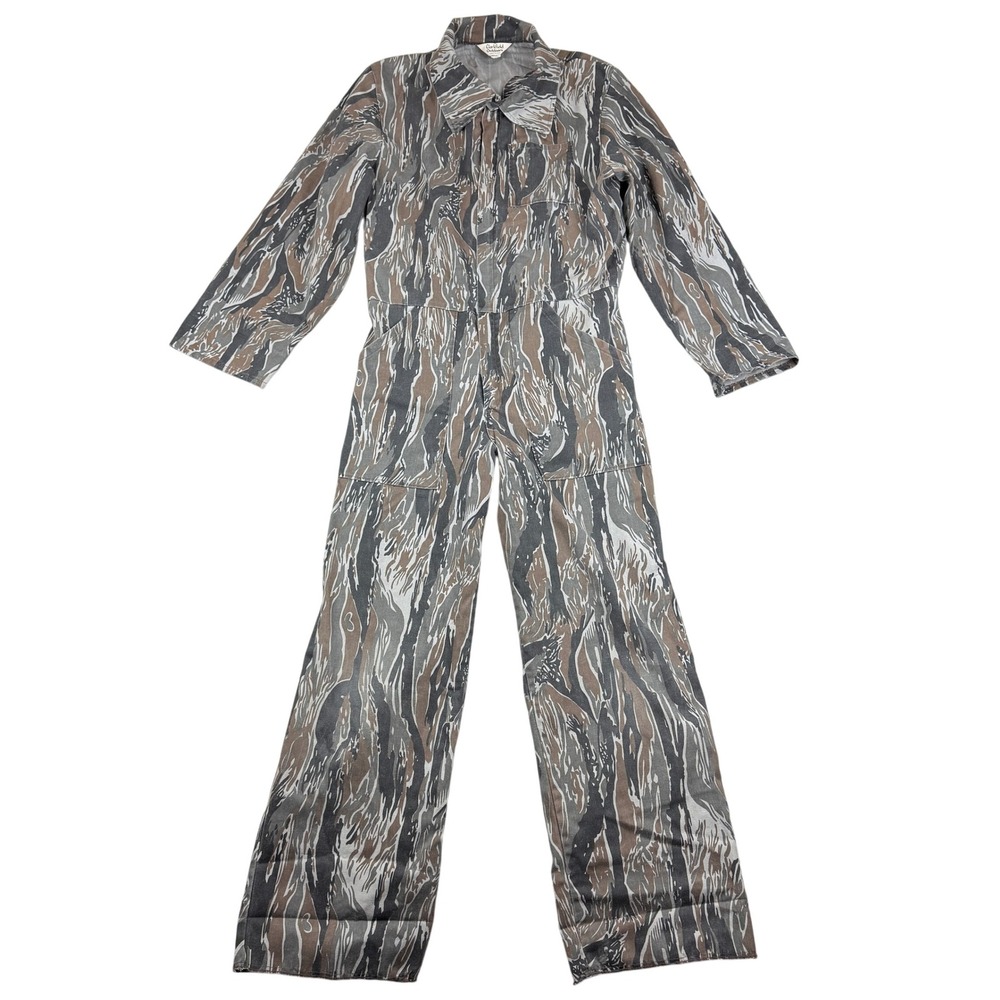 VTG Clarkfield Outdoors Coveralls Mens XL Hunting Camo Treestand Made USA